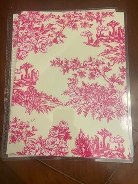 Erin Condren 8.5x11” Floral Pink and Cream Decorative Notebook/Folder Cover